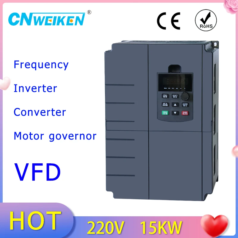 Imagem -02 - Conversor de Frequência para Motor Entrada Monofásica e Três Saídas Inversor de Acionamento ac Vfd 220v 11kw 42a 50hz 60hz