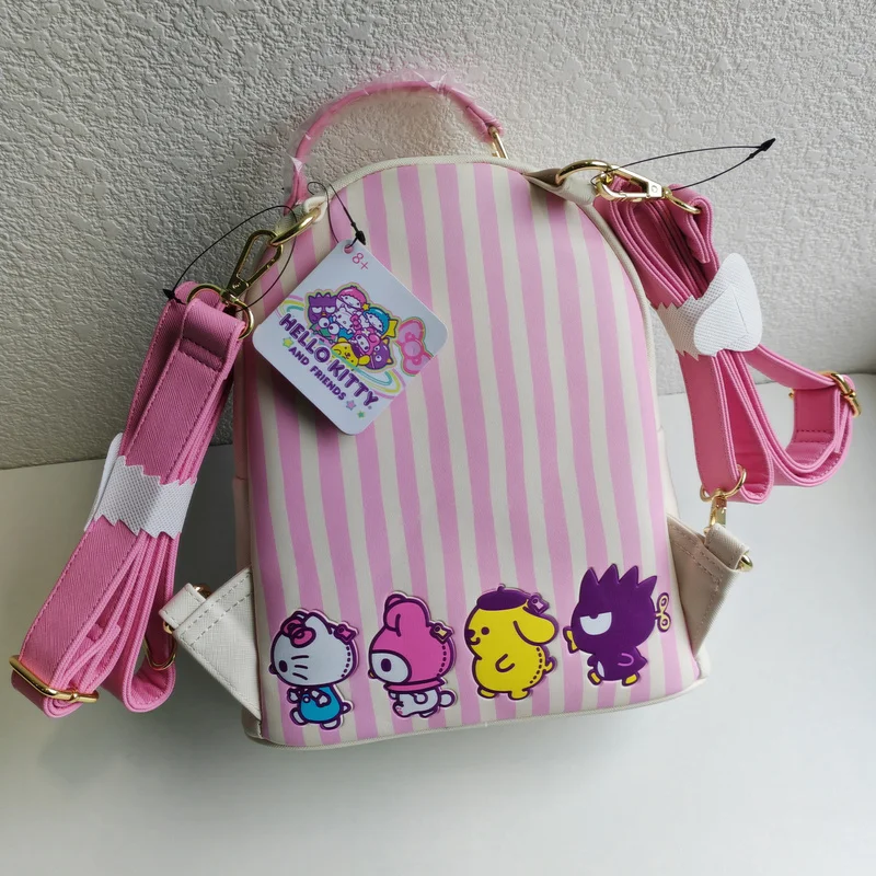 Nowy rodzinny plecak Sanrio Loungefly Hello Kitty Bag Elementary Children Shoolbag Plecak damski Torba na co dzień Prezenty świąteczne