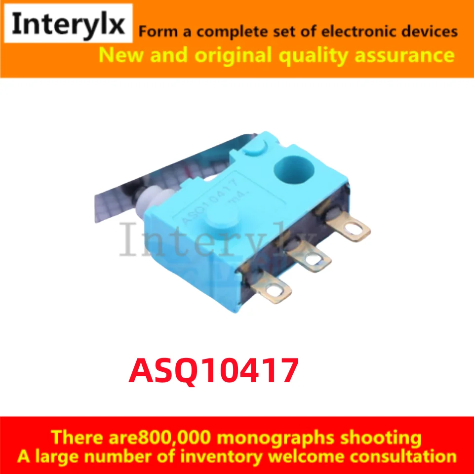 1-10Pcs/Lot original genuine ASQ10417 direct plug 3-pin micro switch turquoise waterproof dust car travel limit with handle