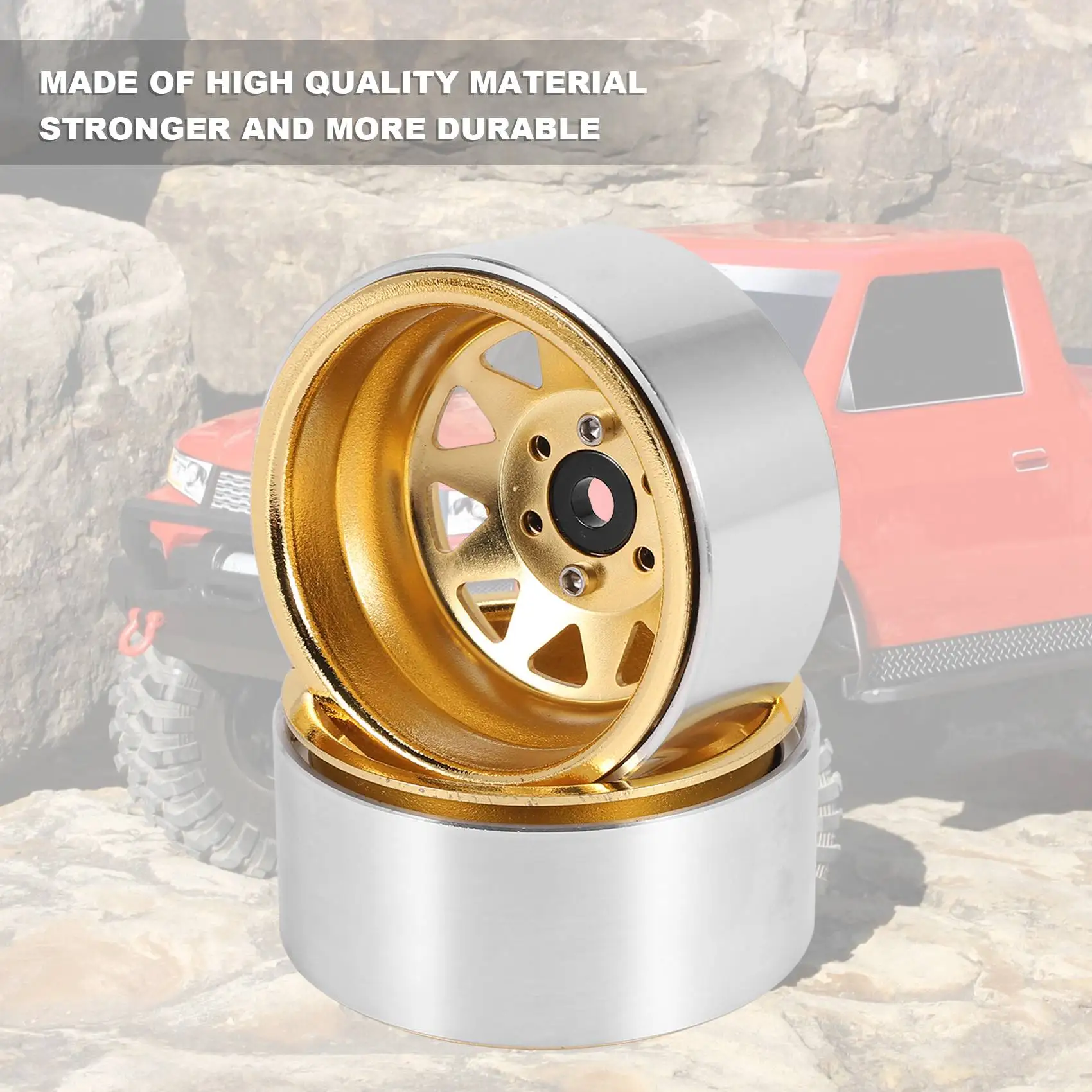 

MACH-4PCS Deep Dish Wagon Metal 1.9 Обод ступицы колеса с бисером для 1/10 RC Crawler Axial SCX10 90046 Traxxas TRX4 RC4WD D90