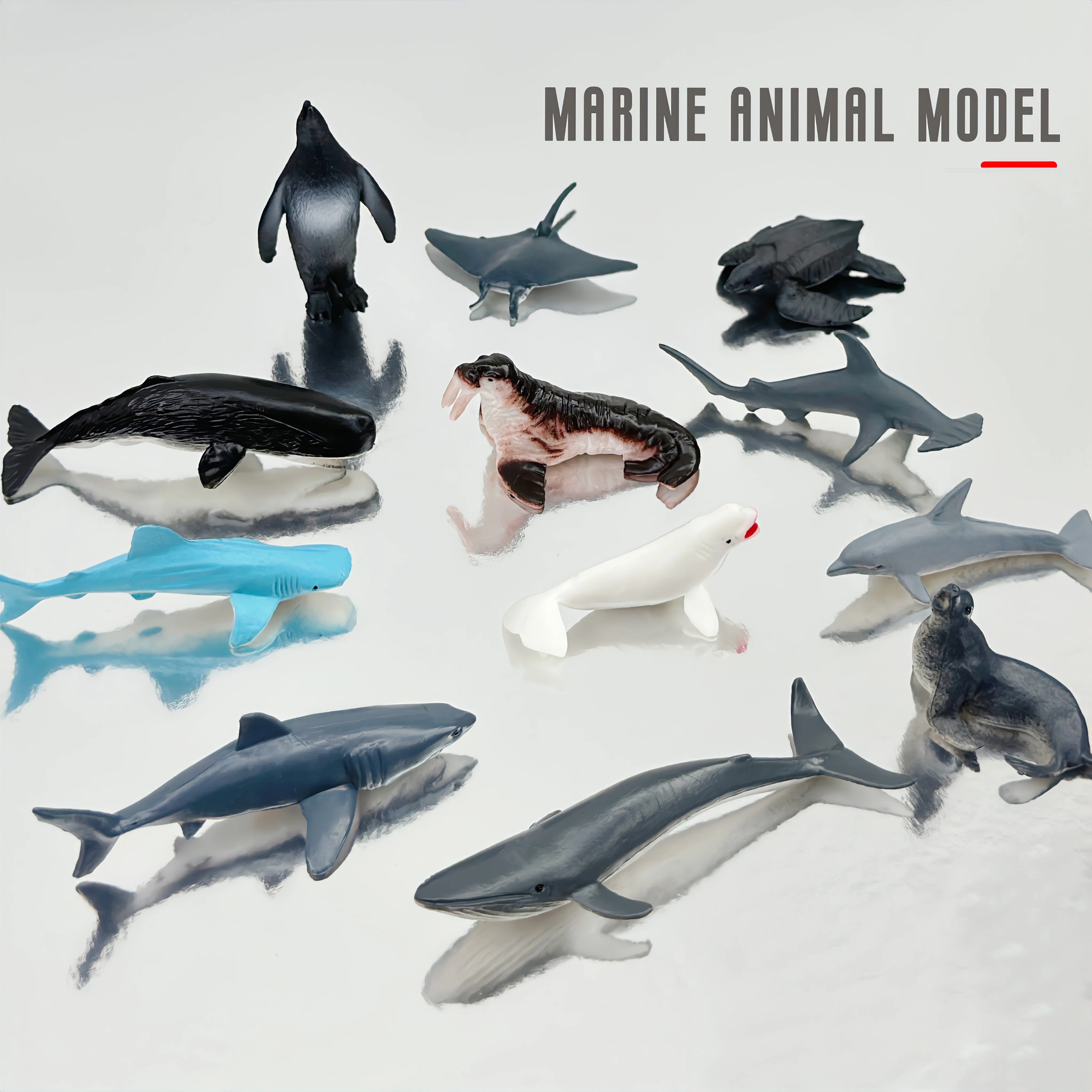 Mini animale marino, mini squali, balene, delfini e altri animali marini, ritorno a scuola/compleanno/Pasqua/Capodanno/Halloween