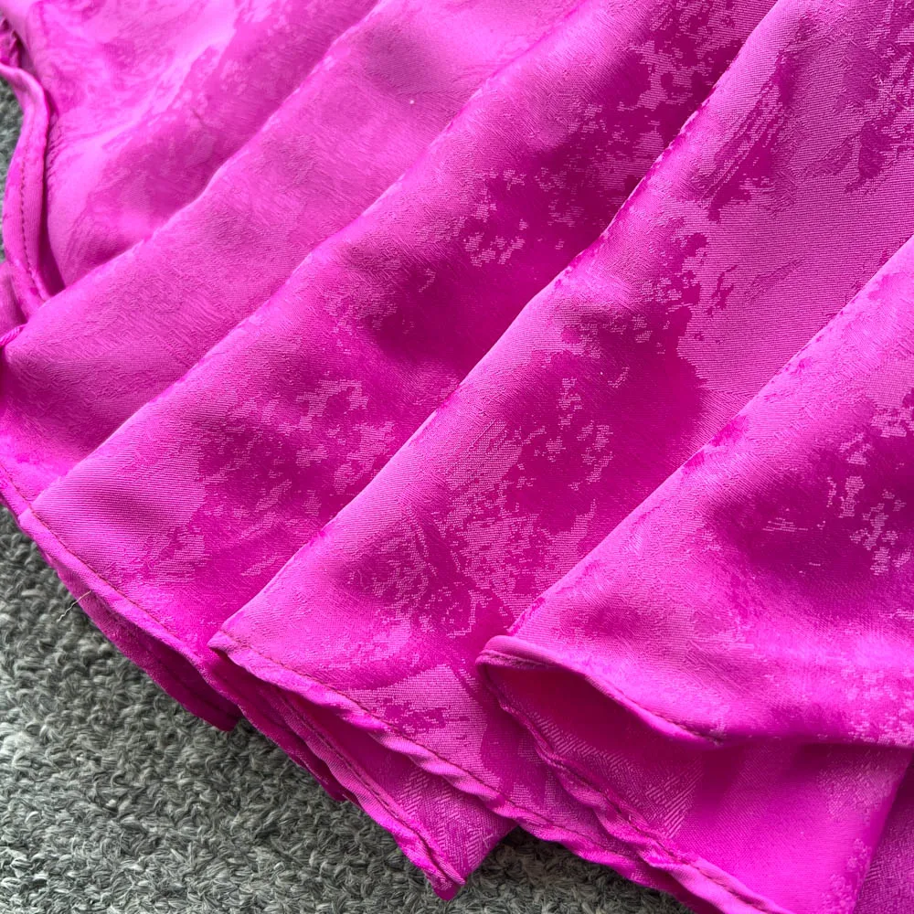 Chic vintage satin long sleeve asymmetrical Elegant Fairy korean fashion Boho Sundress women clothing Long dress