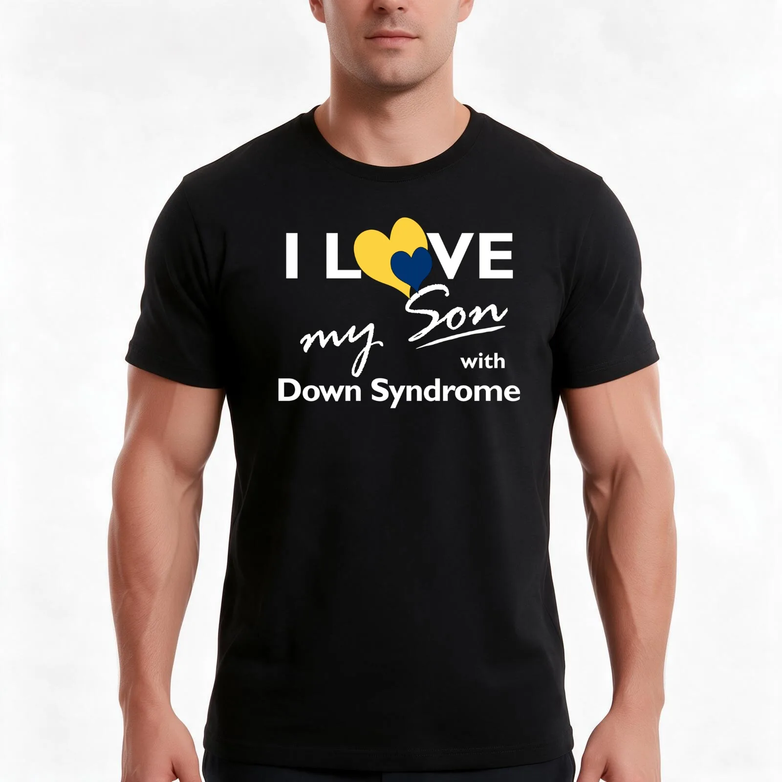 I Love My Son with Down Syndrome T-Shirt Summer Casual Cotton Tee Oversized Streetwear Tops Vintage Graphic Print
