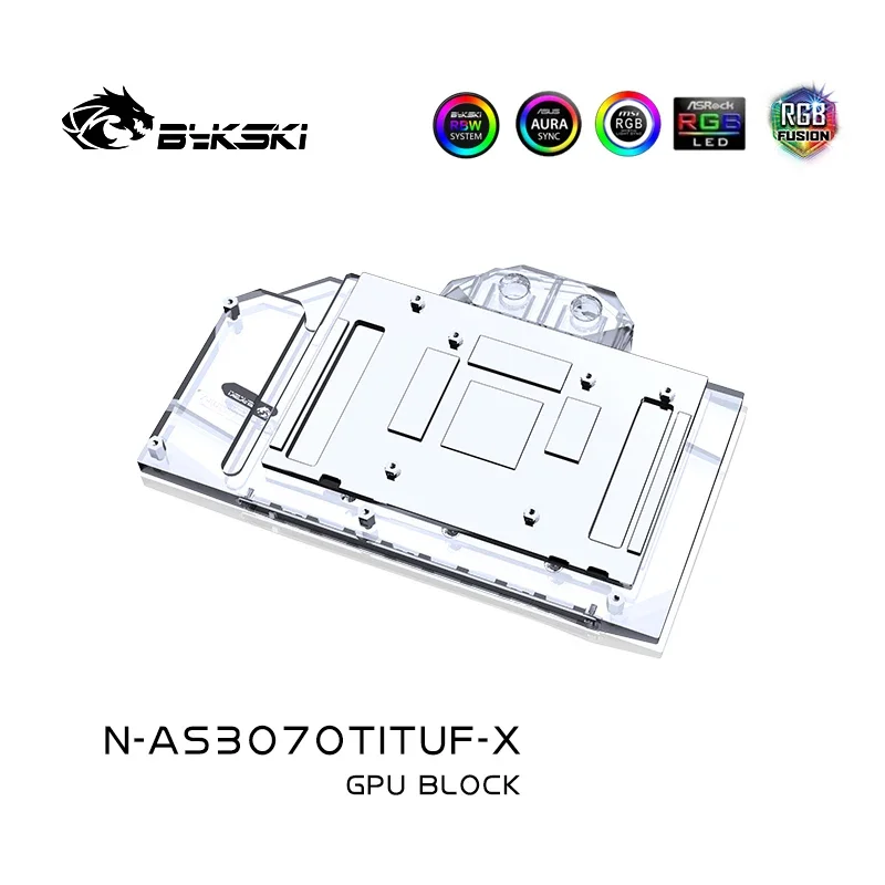 Bykski Gpu Water Blok Voor Asus Tuf Rtx 3070 Ti 8G Gaming Grafische Kaart, vga Liquid Cooler 5V/12V Rgb Sync N-AS3070TITUF-X