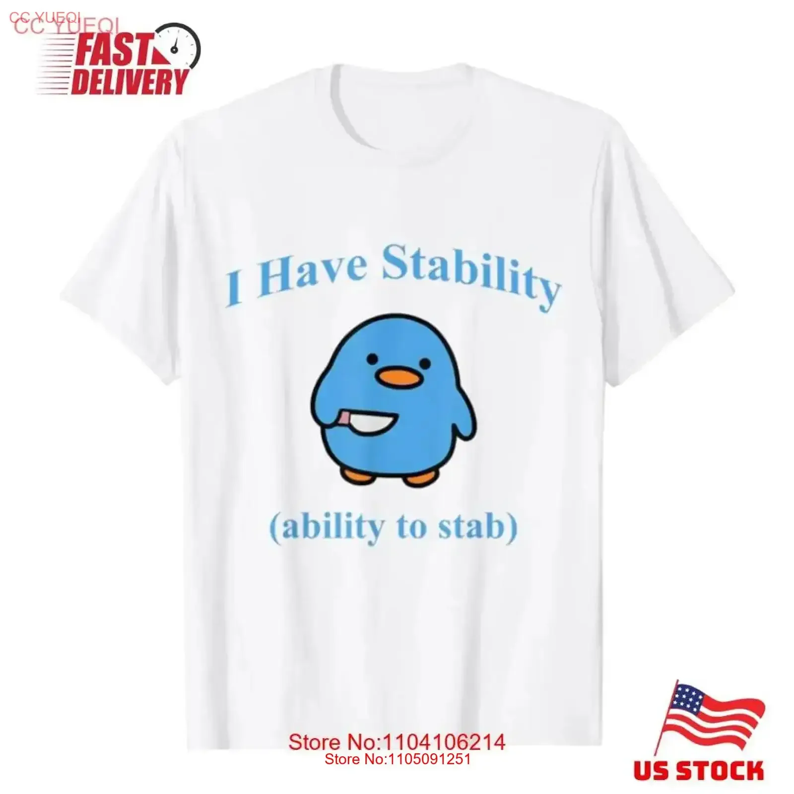 

I Have Stability Ability To Stab T Shirt Funny vintage Washed homme Unisex graphic Breathable Top For Everyday Wear Slightly