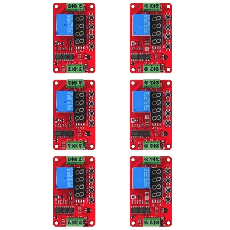 ABCA-6X DC 12V 1 Channel Relay Module FRM01 Multifunction Relay Loop Delay Timer Switch Self-Locking Timing Board