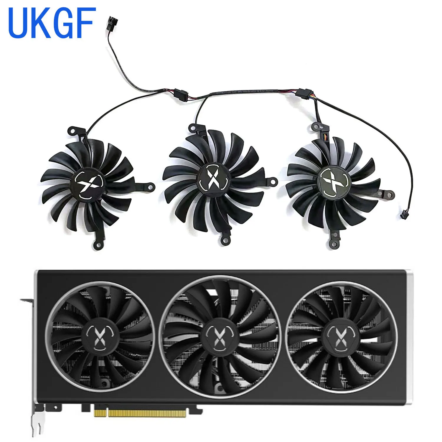 CF1015U12S 1X95MM 2X87MM Radeon RX 6700XT 6750XT GPU Fan For XFX Speedster SWFT 309 Radeon RX 6700 XT 12GO graphics card Fan