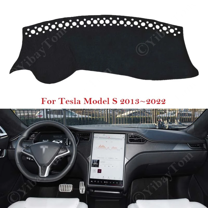 For Tesla Model S 2013 ~ 2022 Dashboard Cover Dash Board Mat Carpet Dashmat Pad Sunshade Cushion Cape Accessories 2014 2015 2016