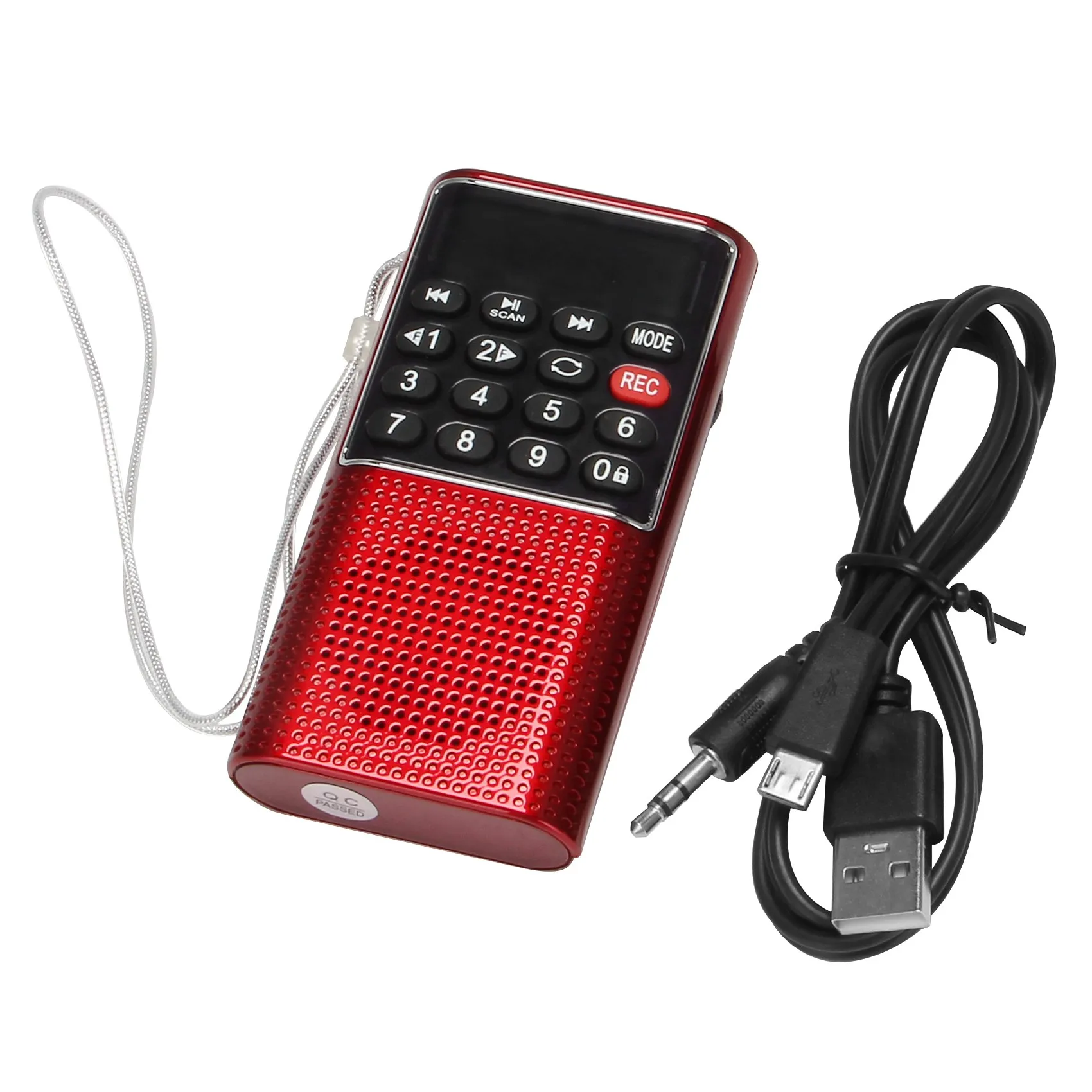 Y43A-L-328 Mini Tragbare Tasche FM Auto Scan Radio Musik Audio MP3 Player Outdoor Kleine Lautsprecher Mit Voice Recorder