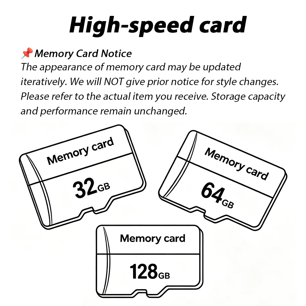 Memory Card High Speed Card Class10 U3 32G 64G 128GB SD Card for Dash Cam Digital Camera Multiple Uses