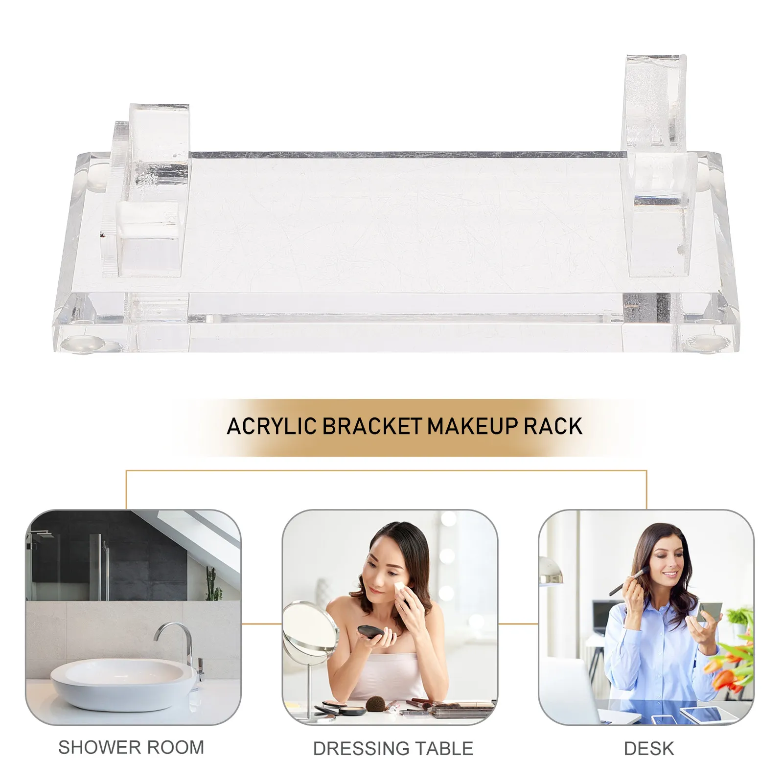 

1Pcs Acrylic Tattoo Machine Holder Transparent Storage Rack Desktop Display Stand Makeup Pen Holder Decoration