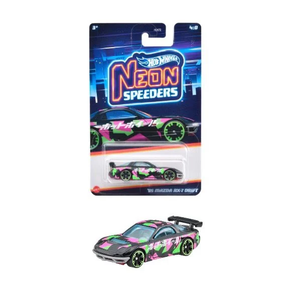 Genuine Hot Wheels Car NEON SPEEDERS 1:64 Boys Toys Diecast Honda S2000 Acura Integra Nissan Toyota Celica Datsun Wagon Gift