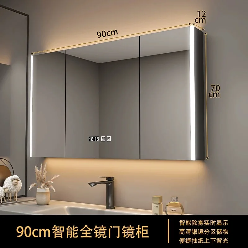 Professional LED Mirror Cabinet Intelligent Modern Design Touch Switch for Living Room Bedroom Hotel Use Stainless for Bathrooms view 5