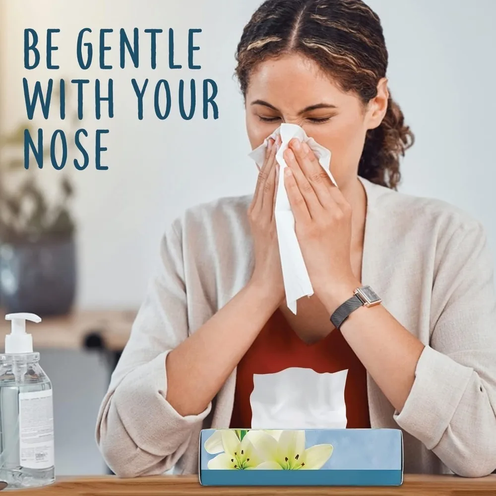 Tisu Wajah 2 Lapis – 6 Kotak isi 130 Lembar Tisu Lembut (780 Total) – Tisu Kuat & Lembut untuk Penggunaan di Rumah, Kantor, atau Perjalanan