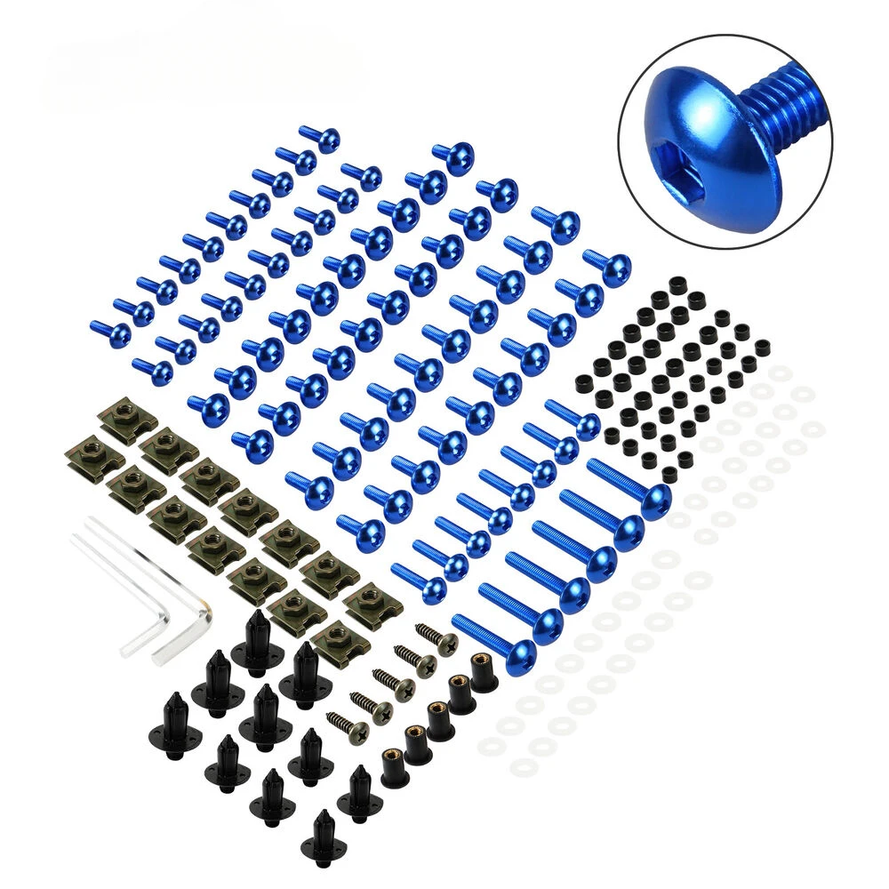 190 STKS Motorcycle Voorruit Kuip Bouten Fastener Clip Schroeven Kit Voor SUZUKI GSXR 600 750 1000 K1 K2 K3 K4 K5 K6 K7 K8 K9 K10