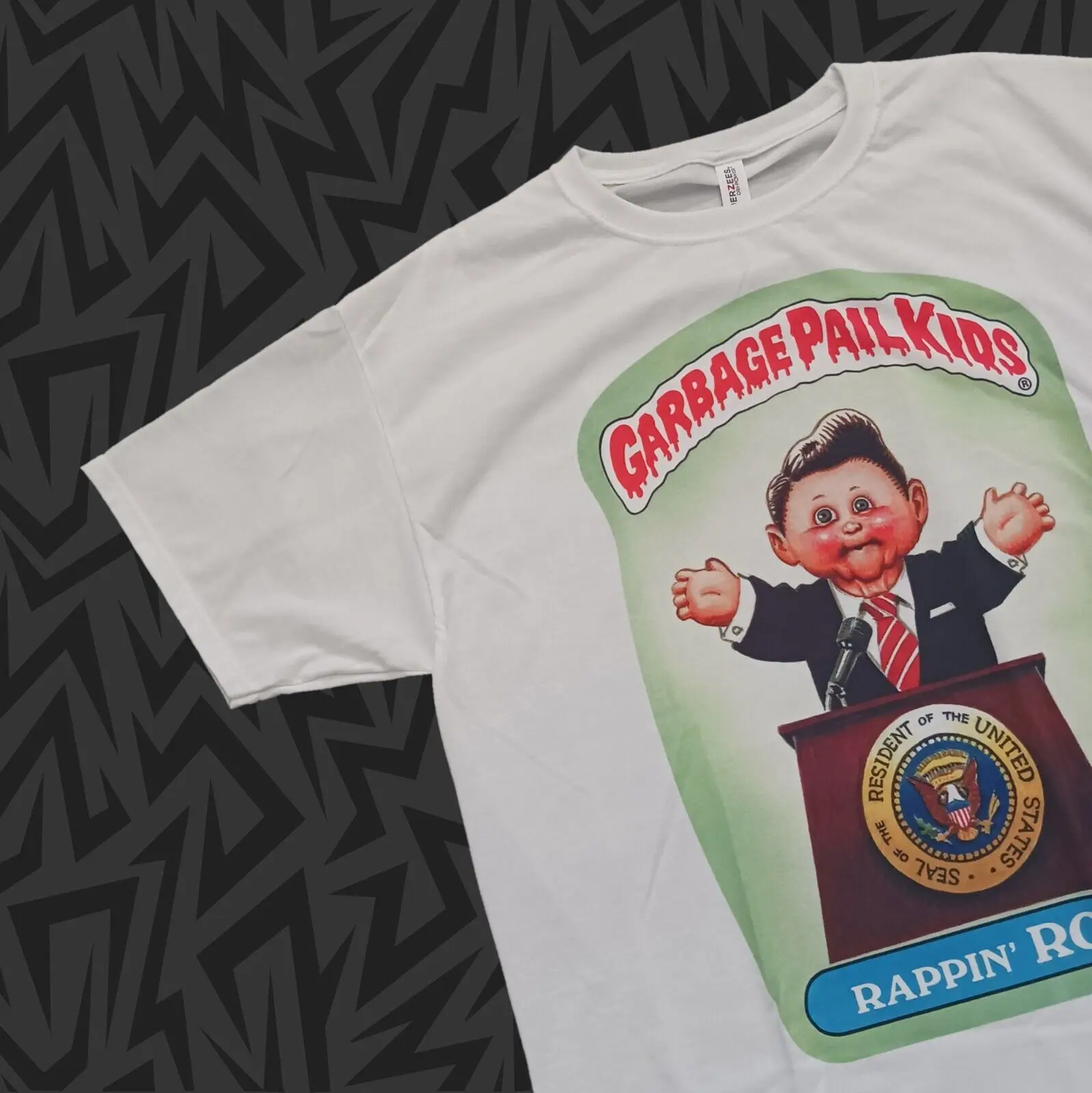 Garbage Pail Kids T-Shirt RAPPIN' RON Series 2 Card 46a vtg Ronald Ronnie S-2XL