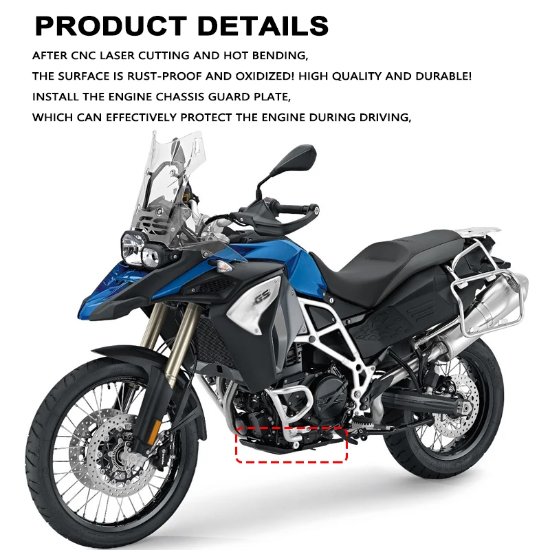 Motorschutzabdeckung Chassis unter dem Schutz Unterfahrschutz für BMW F650GS F700GS F800GS F800 GS F800GS Adventure ADV 2009–2016