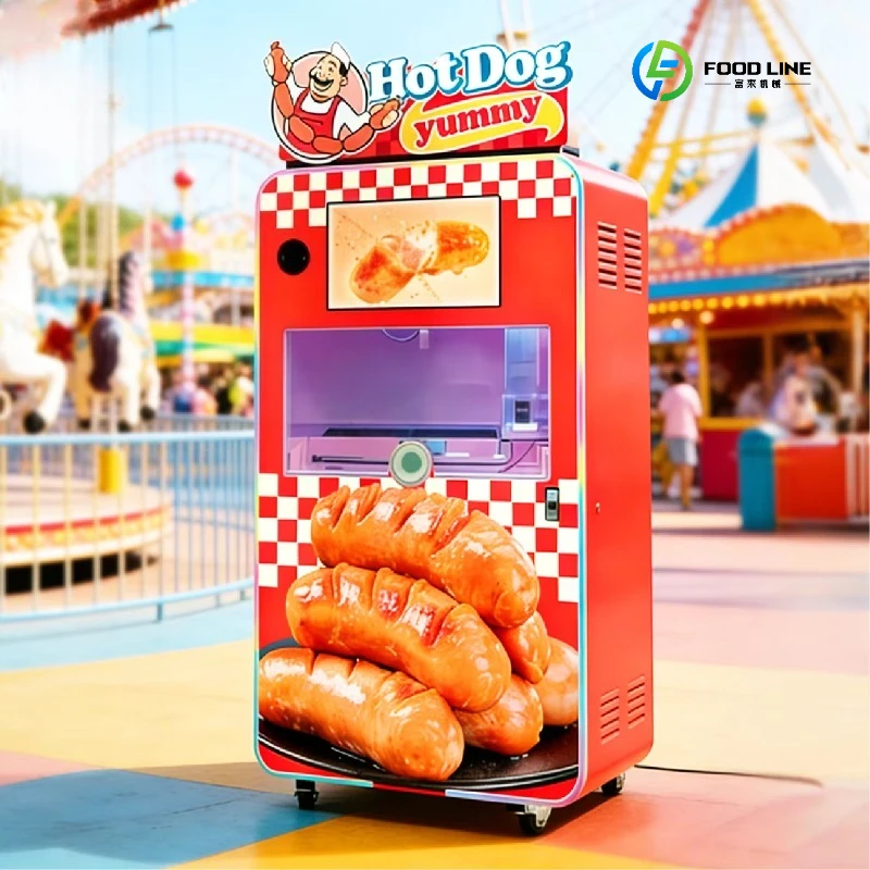 2026 New FL Wholesale Smokeless Sausage Grilling Vending Machine Large-Capacity Retail for Malls/Schools/Scenic Areas Custom