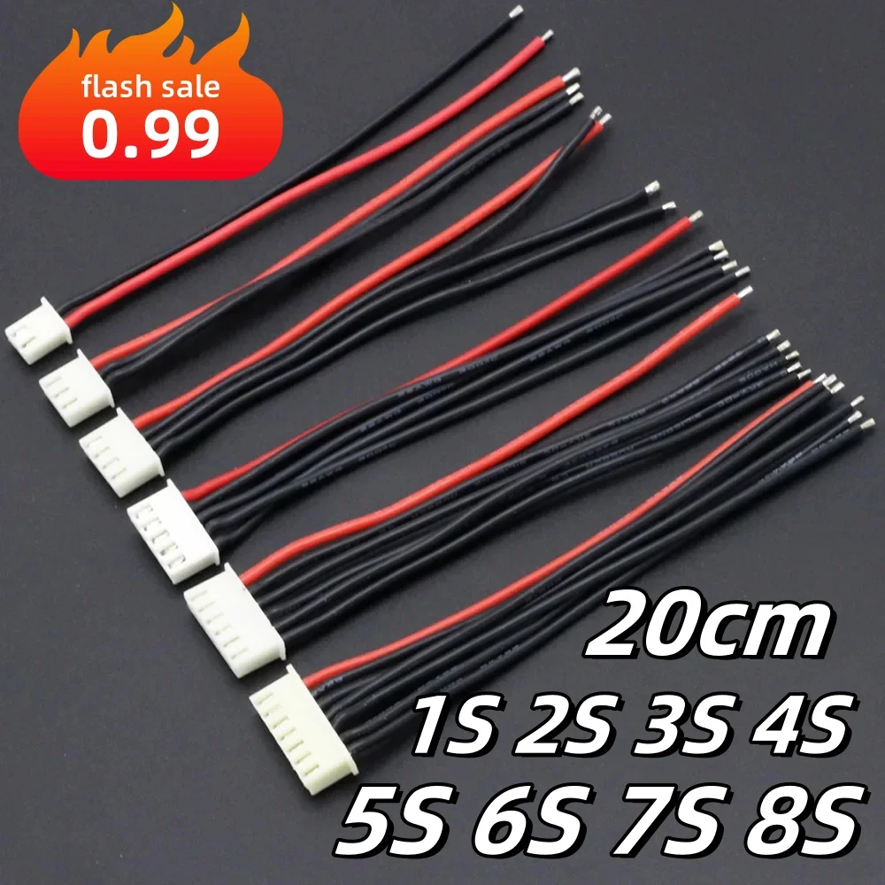 

10pcs/lot 1S 2S 3S 4S 5S 6S 7S 8S Lipo Battery Balance Charger Cable IMAX B6 Connector Plug Wire Wholesale