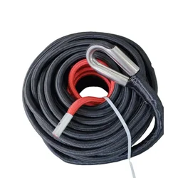 12mm*25m Synthetic Winch Rope Rock Guard Heat Guard Compatible for Accessories ATV UTV 4x4 Car Truck  winch cable