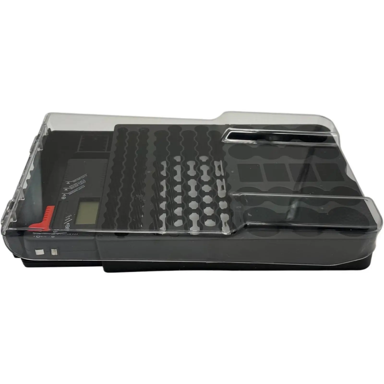Tester with Storage Compartments | Sliding terminal Design, Covered Organizer with digital Tester, Compact, for Home Workshop