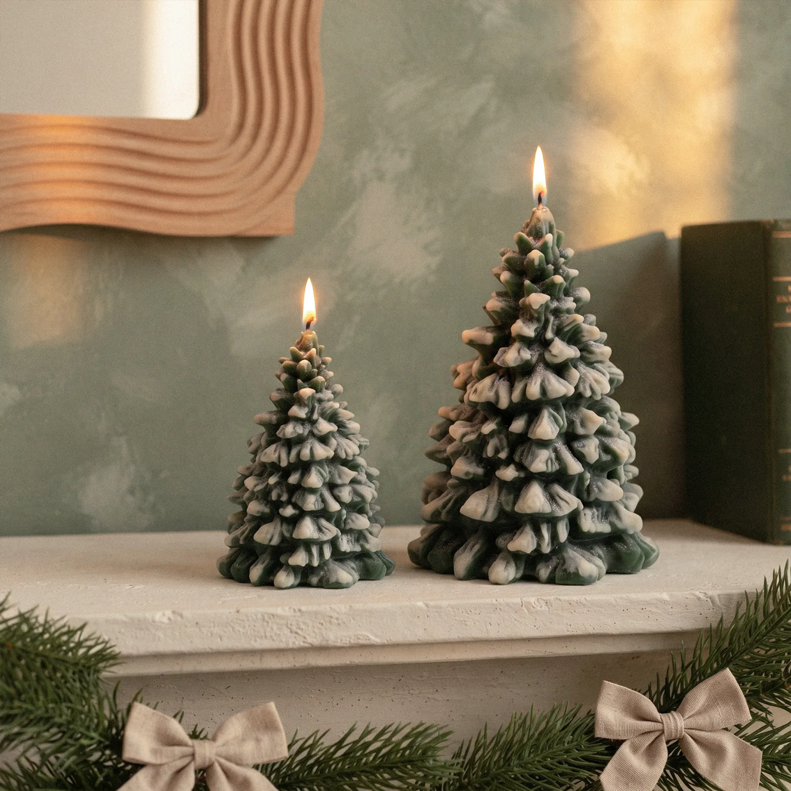 Snow-Dusted Christmas Candle Silicone Mold DIY Scented Candle Mold Handmade Christmas Gift Tools
