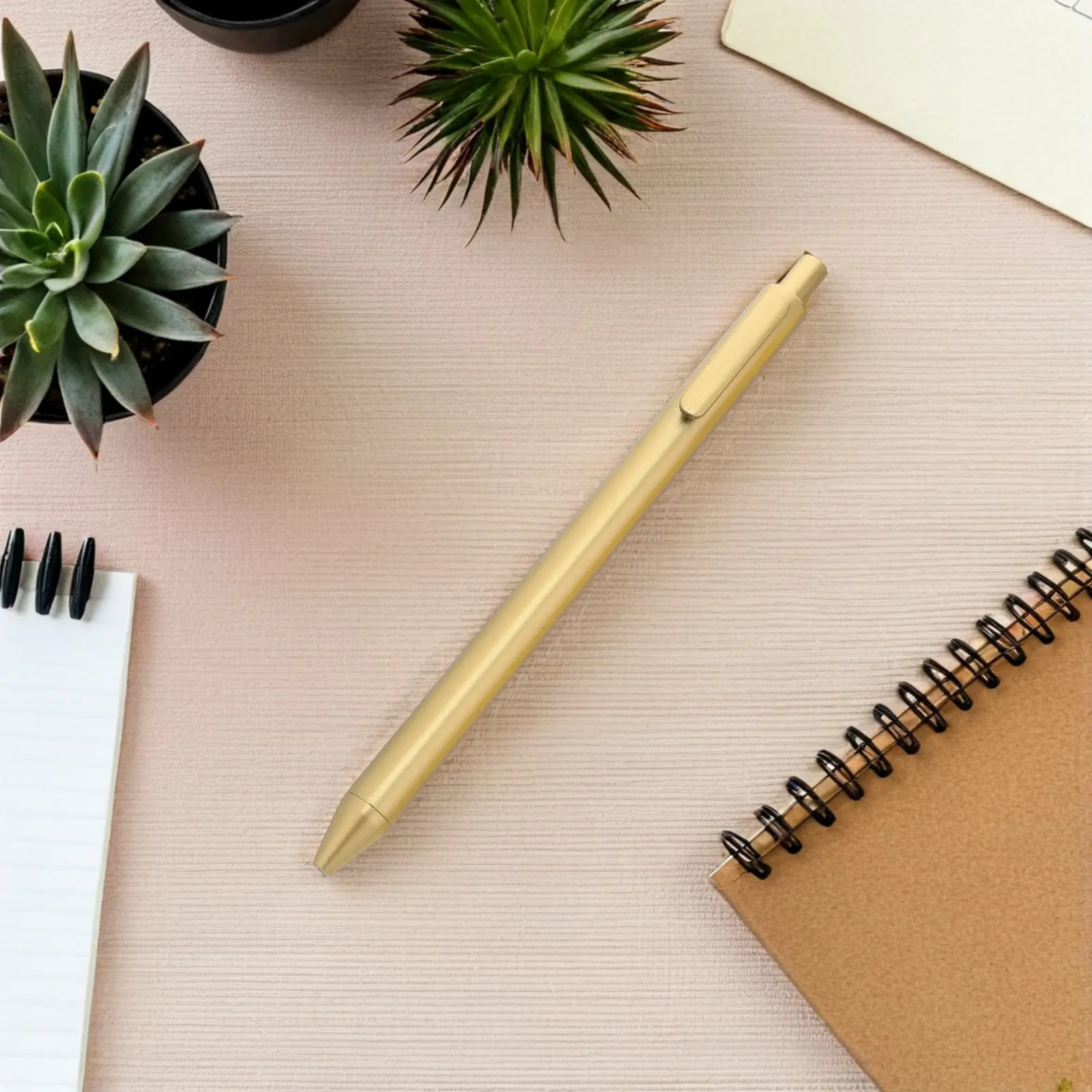 

30Pcs Click-Type Gold Ballpoint Pen Sleek Slim Design Smooth Ink Flow Business Retractable Pens Employee Gift Pens Guest Book