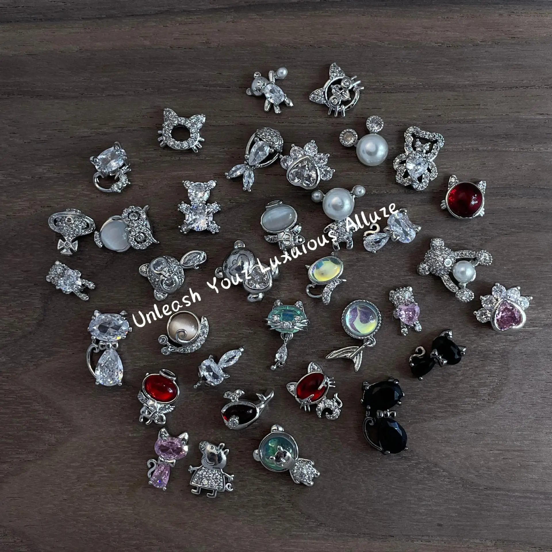 3-teiliges Kaniu3D Silber Zirkon Bärenförmiger Nagel Strass Niedliches Tier Nail Art Dekoration Diy Nagel Professionelles Zubehör