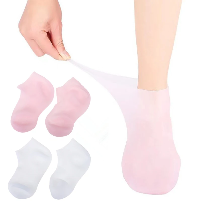 1 Pair Feet Care Socks Moisturizing Silicone Gel Socks Foot Skin Care Protectors Anti Cracking Spa Home Use