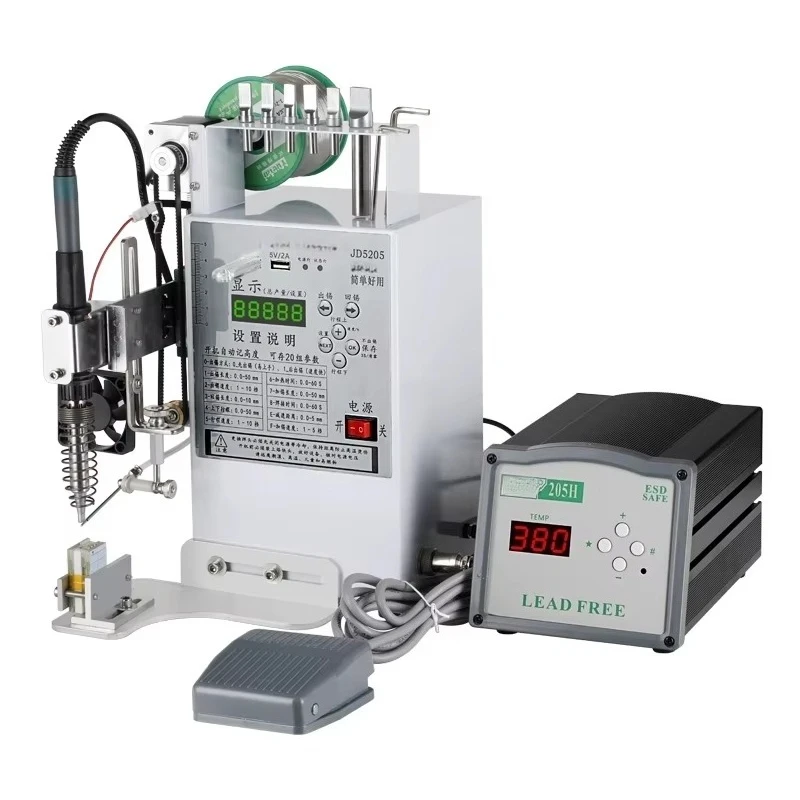 Semi-Auto Soldering Machine for PCB, Switch, LED Strip, Wire, Aviation Plug, Small Welding Equipment for Motor & Beads