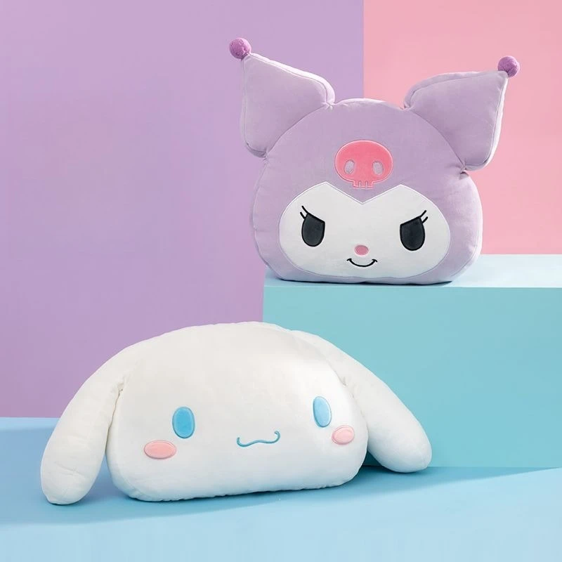 New Sanrio Kuromi Cinnamoroll Pillow Bed Soft Sense of Luxury Girly Heart Creativity Kawaii Anime Cartoon Gifts for Girls