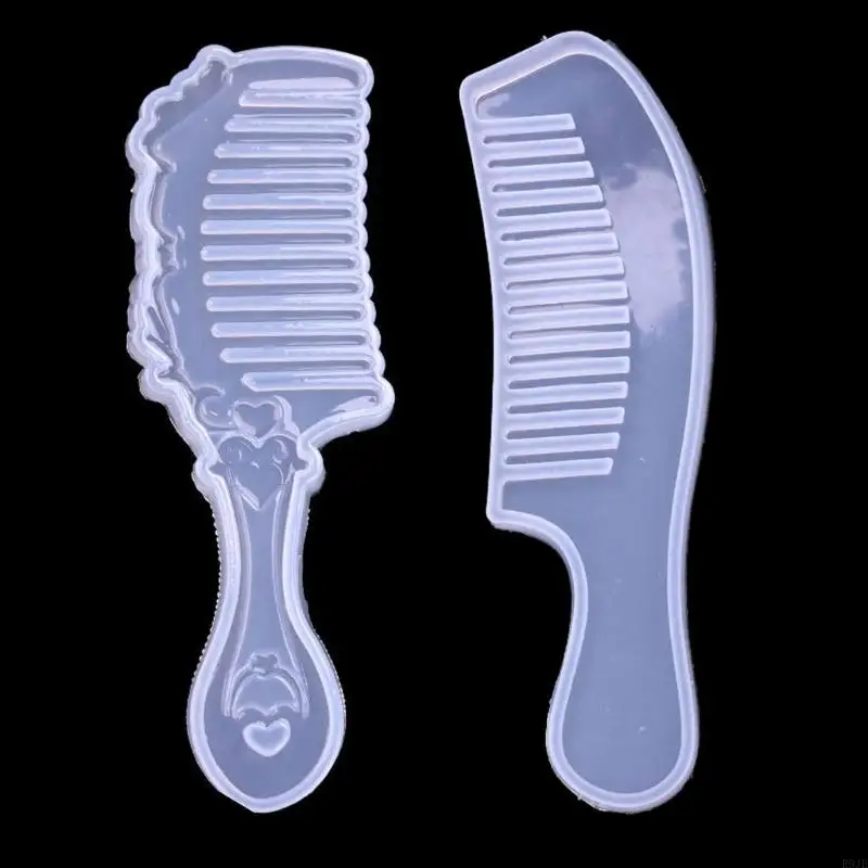 

R9JE 2x Comb Silicone Mold for Epoxy Resin Hair Comb Resin Casting Mold DIY Craft