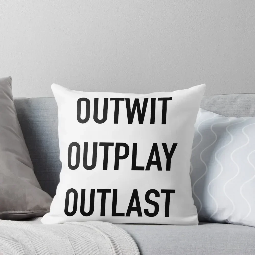 Survivor Outwit Outplay Outlast Throw Pillow Pillowcases Pillow Covers Decorative pillow