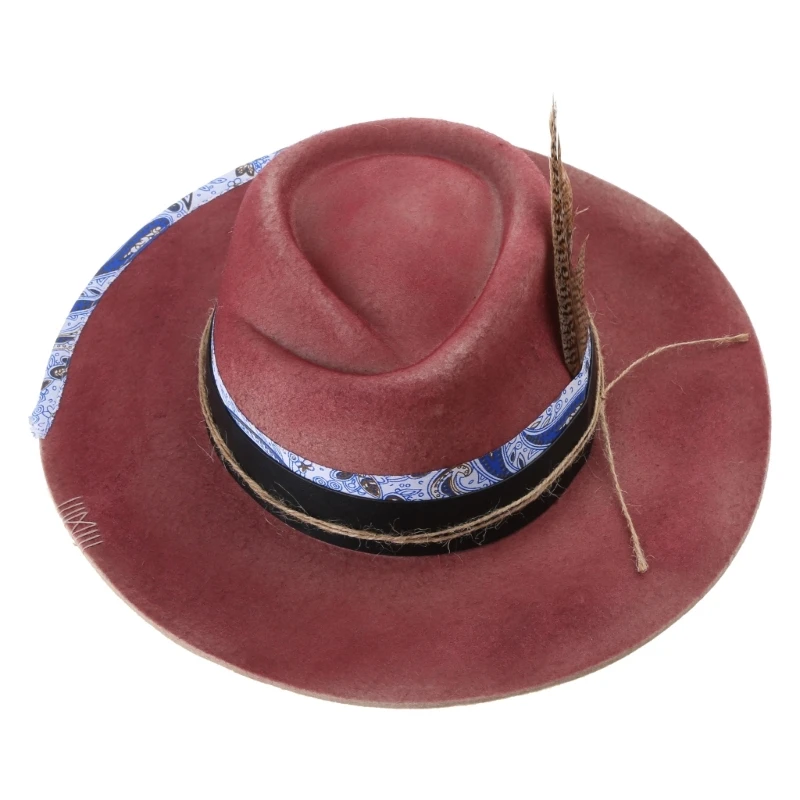 French Hat Ribbon Hat Band Fedoras Hat for Female Masquerades