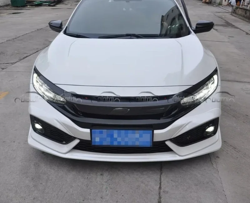 M Style Carbon Front Bumper Air Flow Grille Mesh For Honda 10th For Civic FC1 FK7 Type R 2016+ Car Grills