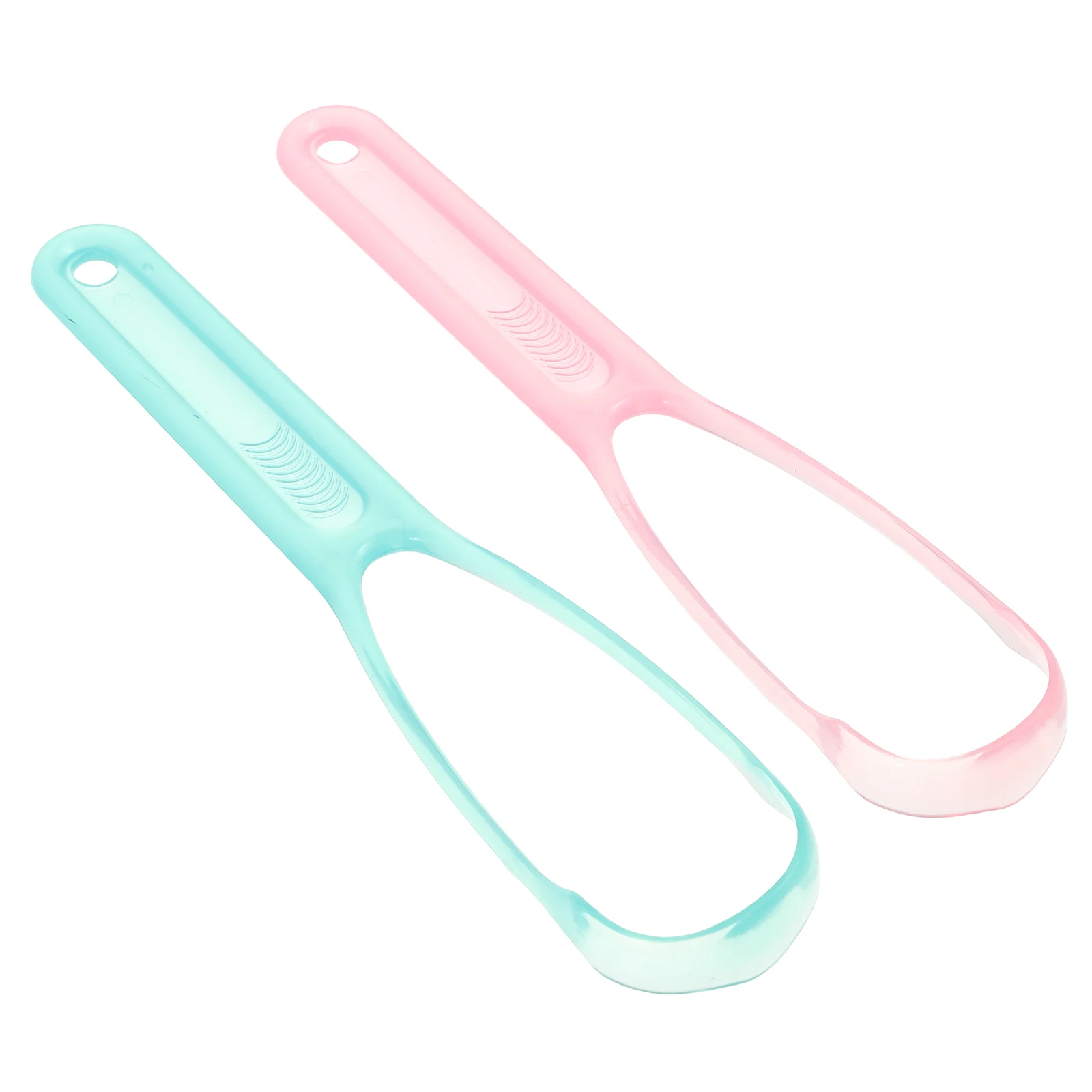 

2Pcs Tongue Plastic Metal Kids Adults Tongue Brushes Care Travel Kit Bad Breath Mouth Cleaning Tool Coating Brush