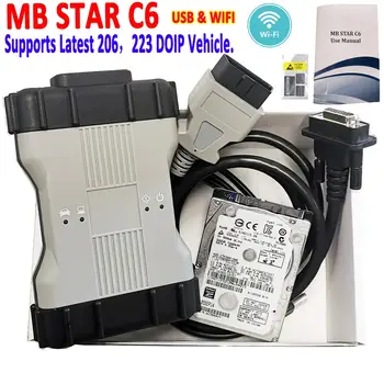 MB Star C6 附筆記型電腦 CF53 CF-53 賓士汽車診斷工具 選購 PC DOIP VCI C6 附 WiFi 功能,適用於賓士新車掃描儀 8 最佳銷售 mb star c6 - №1