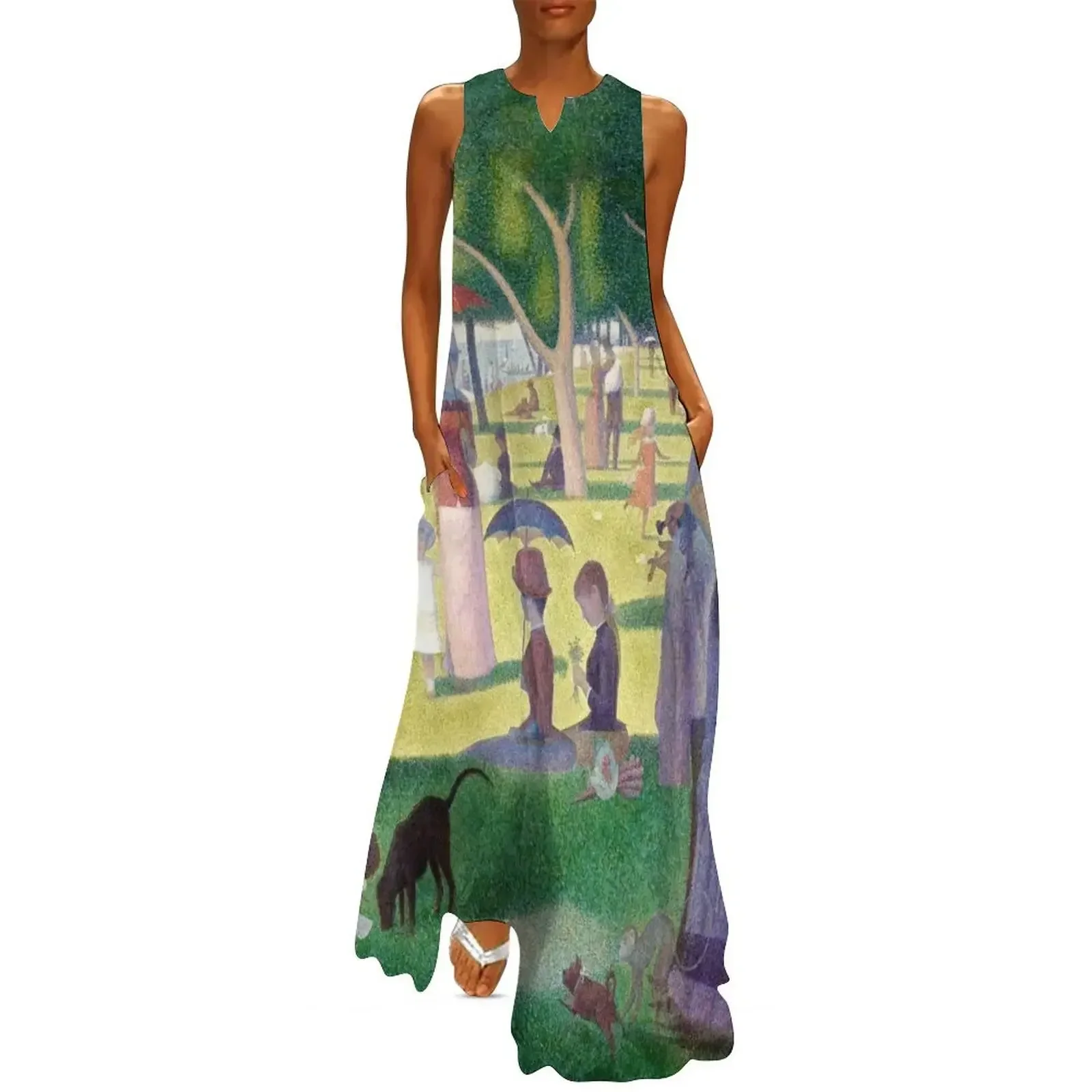 

Sunday Afternoon in the Park Grande Jatte Paris Art Seurat Island Long Dress summer dresses womens 2025 Dress