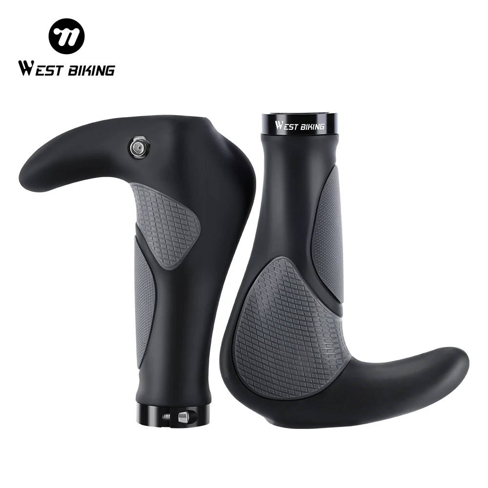 AliExpress West Biking WEST BIKING Ergonomic Bike Grips Anti-slip Shock Absorption Universal MTB Bicycle Handlebar Grips Comfortable Cycling Bar Cover
