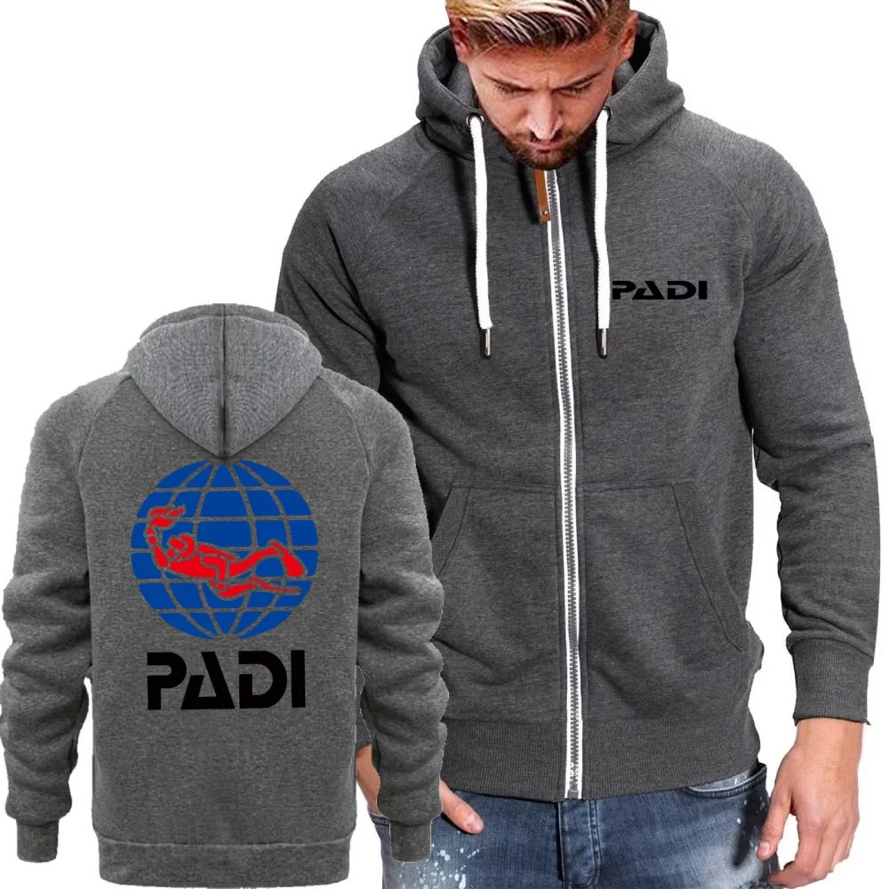 Популярные мужские толстовки с капюшоном, толстовки для подводного плавания, куртка с капюшоном Padi, верхняя одежда, ветрозащитная флисовая спортивная одежда, пальто, уличная одежда больших размеров