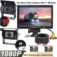 12-24v Vehicle IR LED Back up Reverse Camera Night Vision 4-pin Connector 7\