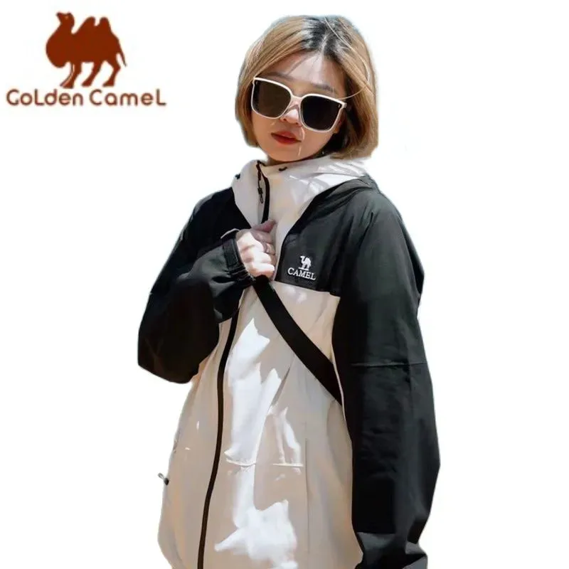 GOLDEN CAMEL Outdoor Hiking Jackets Women Windbreakers Waterproof Single Jacket for Women 2023 Autumn New Coats Travel Camping