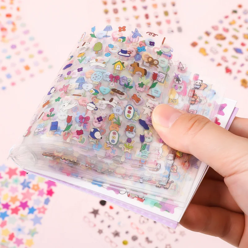 25-Piece Mini Die-Cut Sticker Book with Cartoon Animal Elements, Adorable Animal Designs, for Journal & DIY Crafts