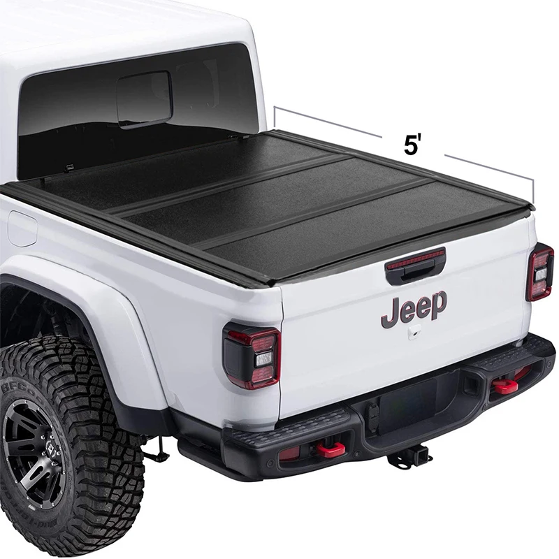 

Foldable Design Weather-resistant Durable Waterproof PVC Soft Tri-Fold Truck Bed Tonneau Cover For Jeep Gladiator 2020-2023