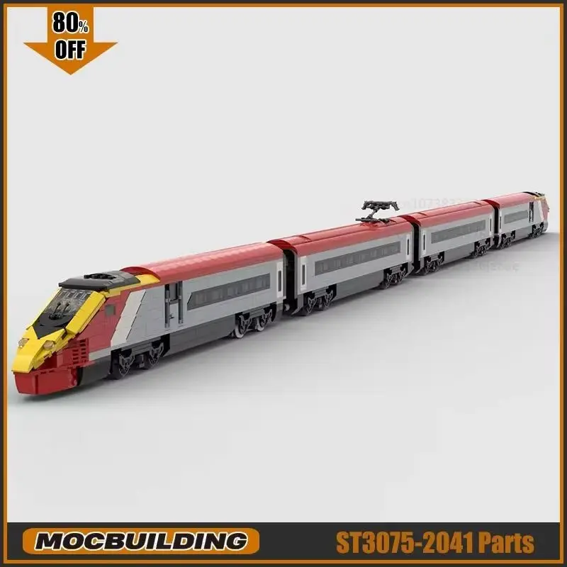MOC قطار عالي السرعة اللبنات مدينة مركبات سلسلة التكنولوجيا الطوب لتقوم بها بنفسك تجميع نموذج مجموعة ألعاب وطنية هدية عيد الميلاد