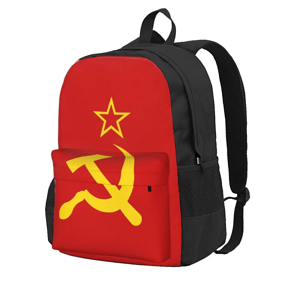 

USSR Hammer And Sickle CCCP Retro Russian Soviet Flag Student Backpack School Bag for Boys Girls Fashion Bookbag Shoulder Bags