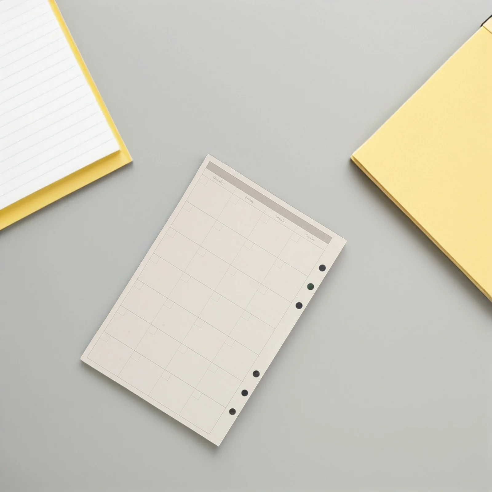 3 كتب 3a5 6 فتحات مخططة عبوات يومية أسبوعية شهرية إدراج ورق الموثق عبوة مبطنة صفحات مخططة أوراق فضفاضة مكتب المدرسة #6