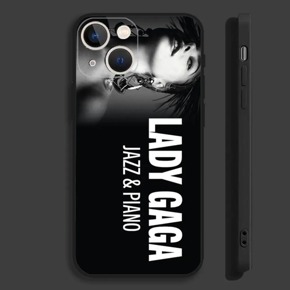 Singer L-Lady Gaga Phone Case For iPhone15,14,13,12,11,Pro,Max,Plus,Mini,X,XS,XR,8,7,6,S,Plus,SE Soft Black Case