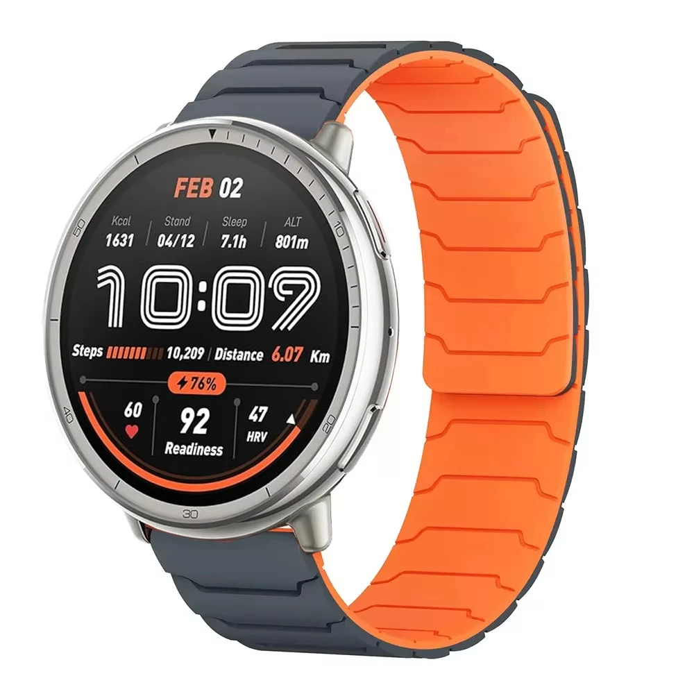 سوار مغناطيسي لـ Amazfit Active 2 حزام لـ Amazfit Active/ Active 2/Mini/GTS 4/3/2/2e Bands Amazfit Bip U 20 ملم حزام (استيك) ساعة