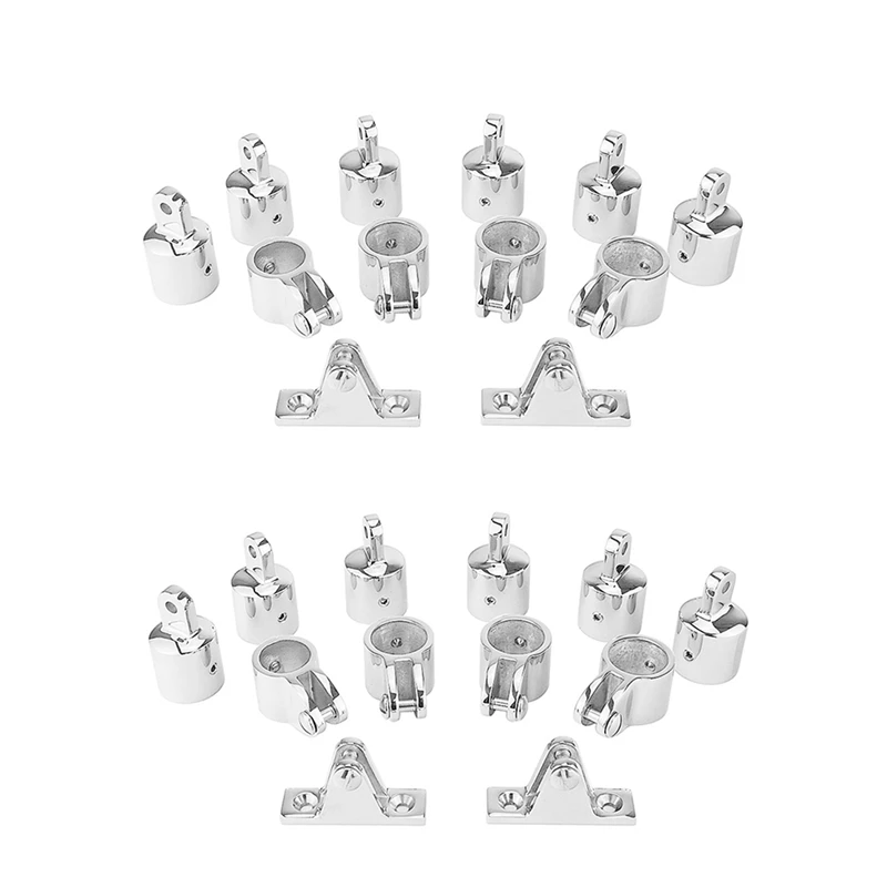 12 Pcs Universal Gable Slip Cap Slip Set Set Yacht Roof Awning Mounting Bracket Accessories For 25.4 Mm